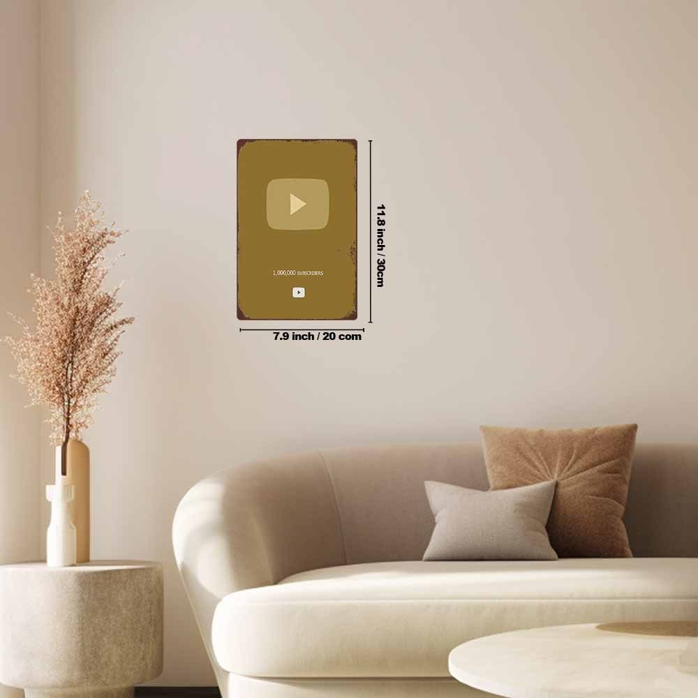 Retro Metal Sign 2D Flat YouTu - مراجعة Office Youtuber وسعره