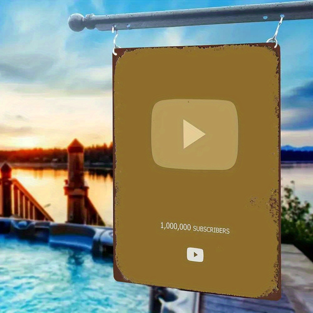 Retro Metal Sign 2D Flat YouTu - مراجعة Office Youtuber وسعره