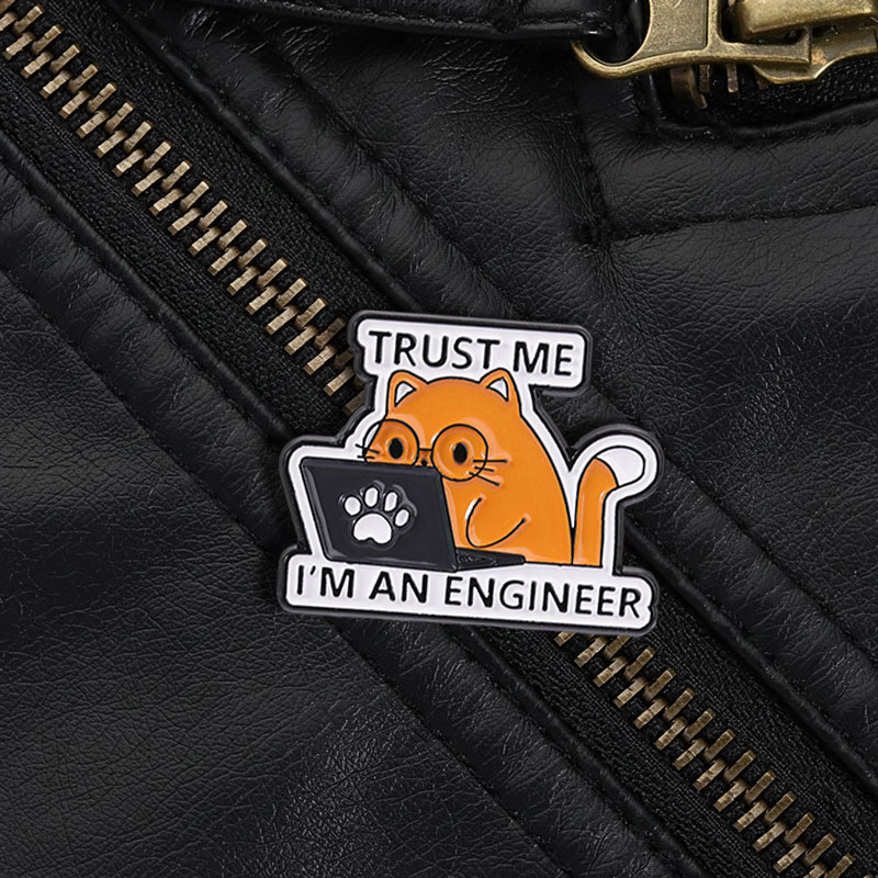 Engineer Cat Lapel Pin Trust M - مراجعة Office Tech Software وسعره