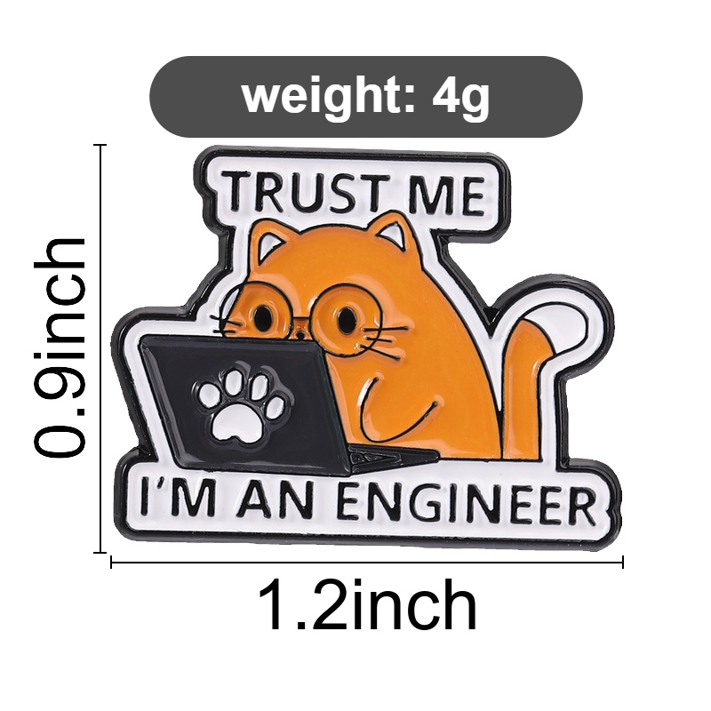 Engineer Cat Lapel Pin Trust M - مراجعة Office Tech Software وسعره