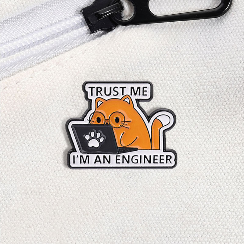 Engineer Cat Lapel Pin Trust M - مراجعة Office Tech Software وسعره