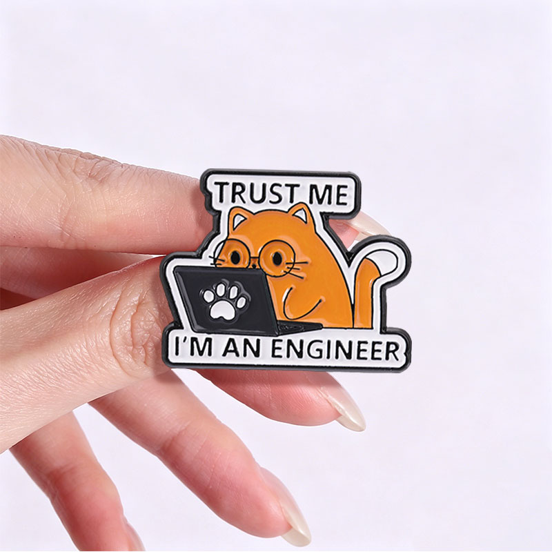 Engineer Cat Lapel Pin Trust M - مراجعة Office Tech Software وسعره