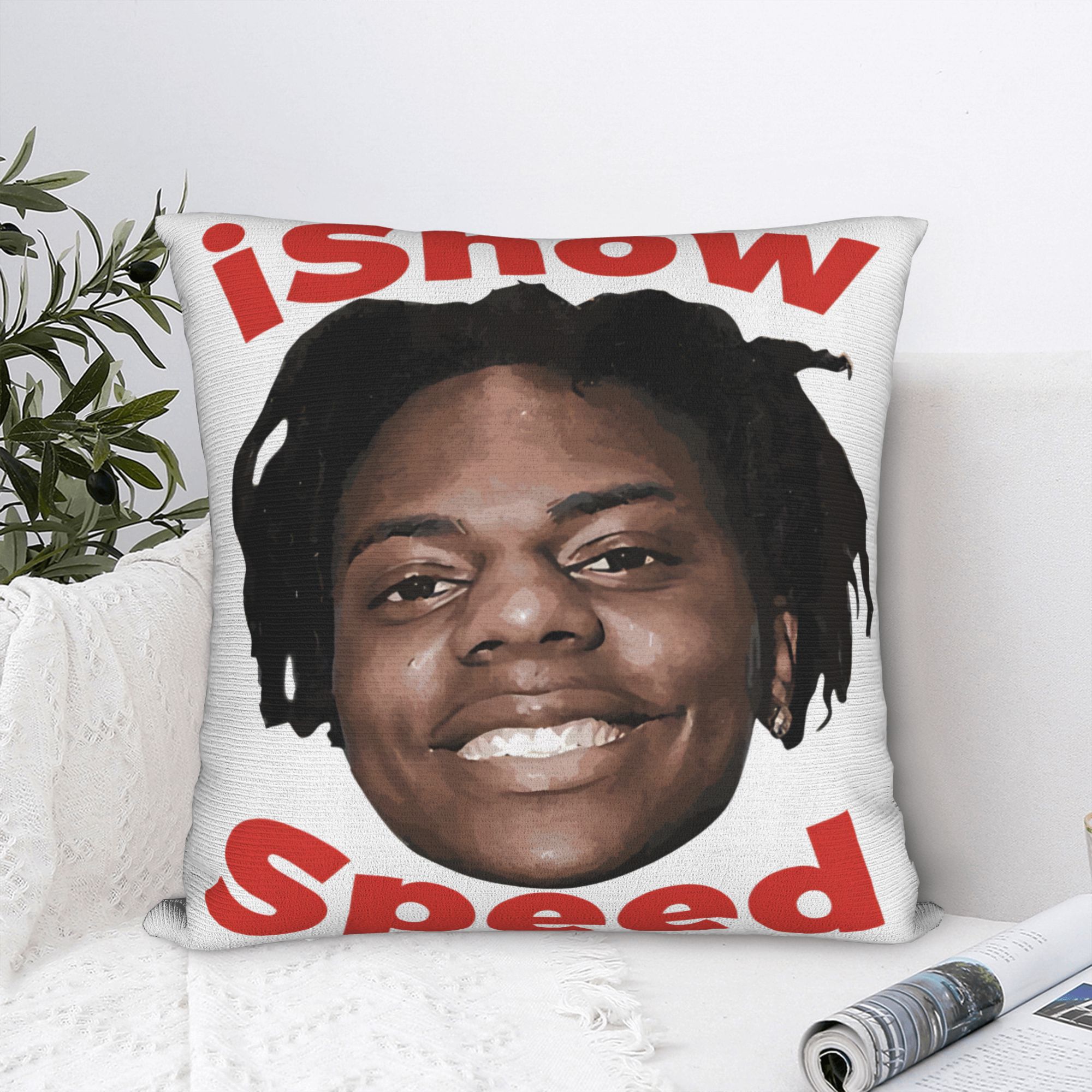 Pillow Cover Funny Ishowspeed  - مراجعة Office Youtuber وسعره