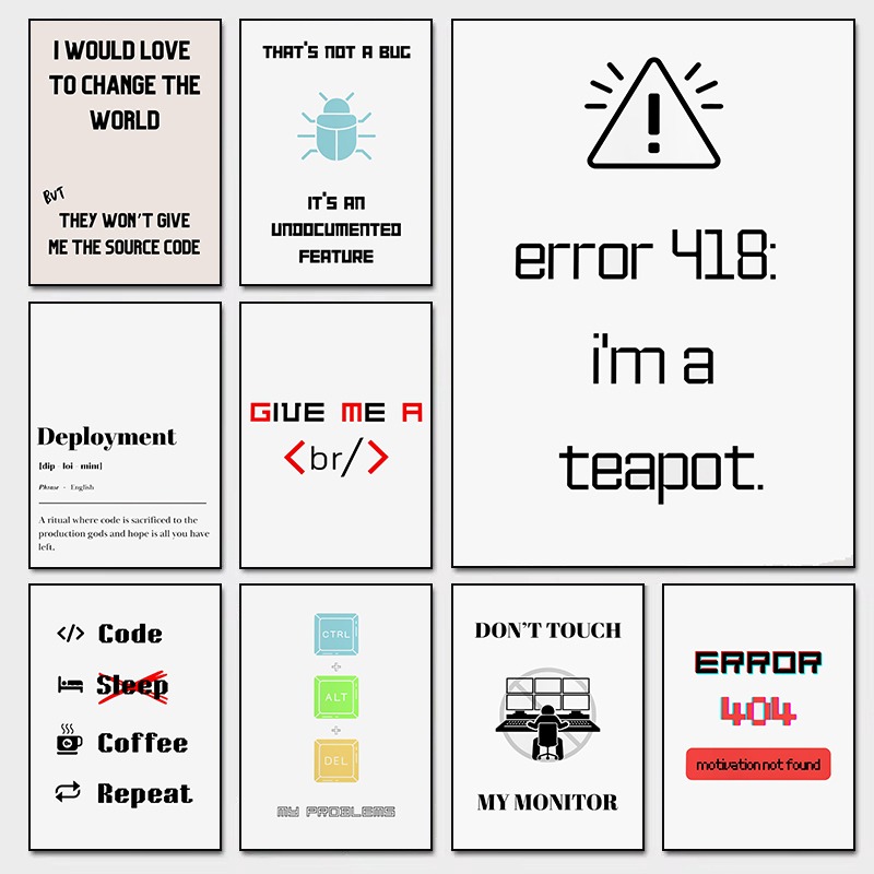 Funny Programmer Poster Error  - مراجعة Office Tech Software وسعره